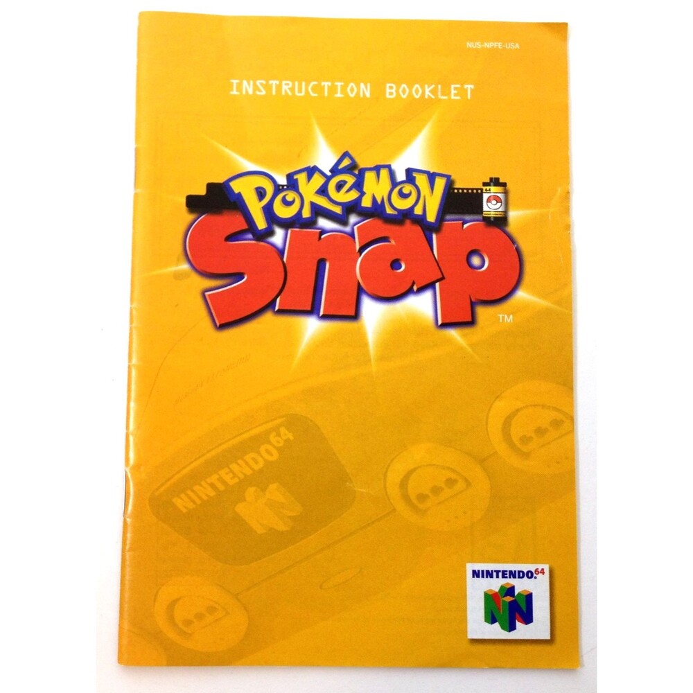 Vintage Nintendo 64 Pokemon Snap Instruction Booklet USA 1999 Authentic Original